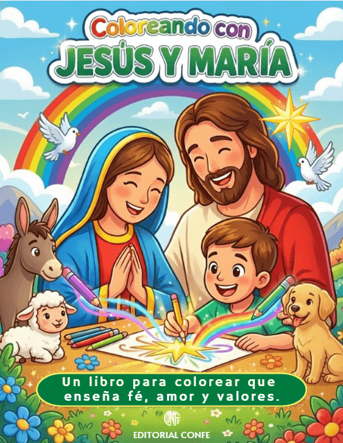 Portada de Coloreando con Jesús y María