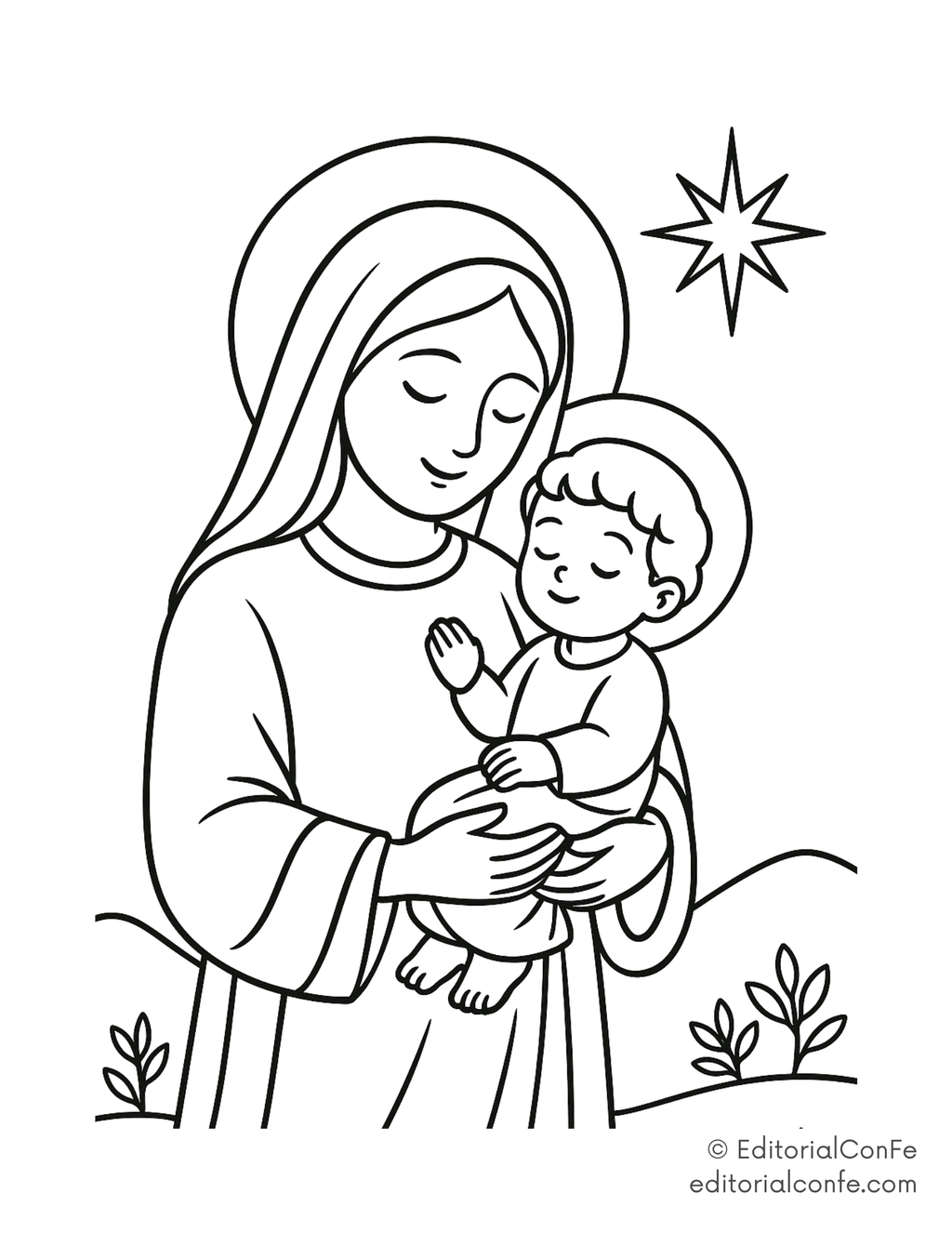 Coloreando con Jesús y María | LIBRO FÍSICO
